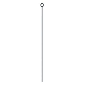 Eye pin 1pkg100 gunmetal-plated, 2.5 inch, 21 gauge brass