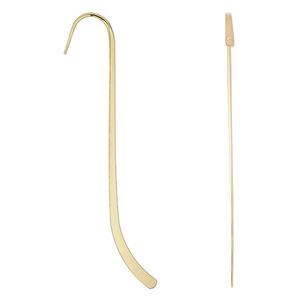 Bookmark, gold-plated steel, 5-inches long. Sold per pkg of 2.