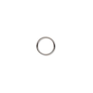 Jump ring 1pkg100 gunmetal-plated, 9mm round, 20 gauge / 7.5mm inside diameter / brass