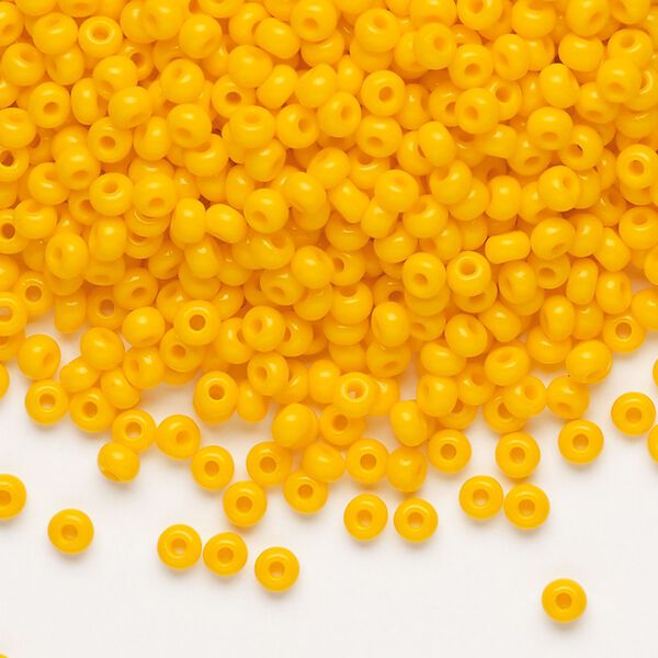 Seed bead, Preciosa Ornela Czech glass, pkg/500g, #8 rocaille, opaque orange, (93110). image number 0