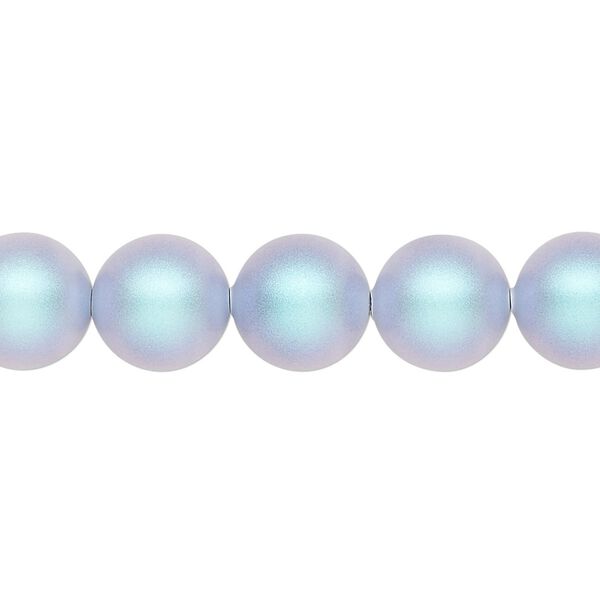 Pearl 100pk iridescent light blue, Swarovski&reg; 10mm round 5810 image number 0