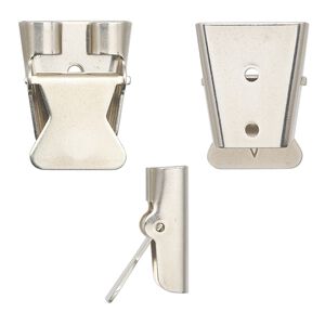 Bolo slide lever-action 1pkg2 nickel, 26x20mm / 5mm inside diameter