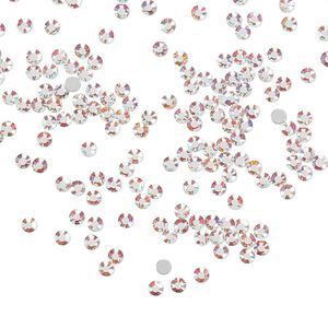 Flat back, Dance With Me&trade; crystal rhinestone, crystal AB, foil back, 1.9-2.1mm rose, SS6. Sold per pkg of 144 (1 gross).