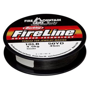Thread, Berkley&reg; FireLine&reg;, gel-spun polyethylene, smoke, 0.2mm diameter 4-fiber braid, 10-pound test. Sold per 50-yard spool.