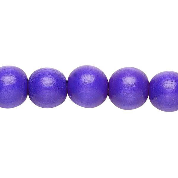 Bead 1pkg1, Taiwanese cheesewood (dyed / waxed), cobalt blue, 9-10mm round, 15-1/2 to 16 inches. image number 0