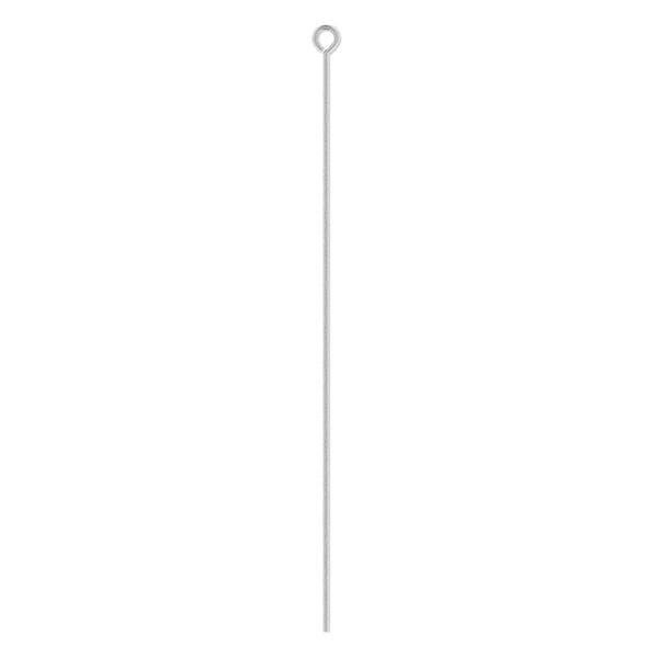 Eye pin 1pkg100 silver-plated, 2.5 inch, 21 gauge brass antique image number 0