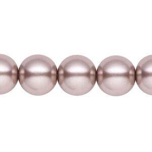 Pearl 1pk platinum, Celestial Crystal&reg; 12mm round 15.5-16 inch