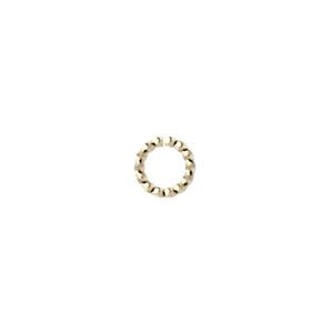 Jump ring 1pkg500 gold-plated, 8mm twisted round, 16 gauge / 5.8mm inside diameter / brass