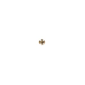 Chaton, glass rhinestone, light topaz, foil back, 3-3.2mm faceted round, PP24. Sold per pkg of 60.