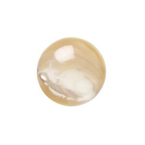 Cabochon, mother-of-pearl shell (natural), 18mm calibrated round. Sold individually.