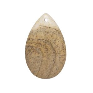 Picture jasper 1pkg1, hand-cut teardrop focal natural 31x20mm