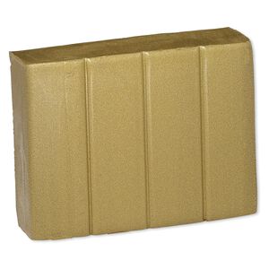 Polymer clay, Sculpey&reg; PREMO, pkg/2 ounces, antique gold.