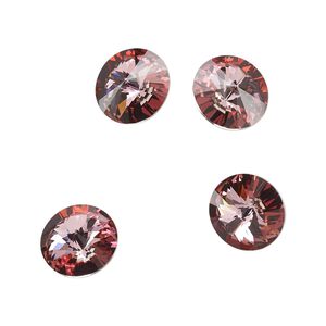 Chaton 4pk crystal antique pink foil back, Crystal Passions&reg; 10.54-10.91mm rivoli SS47 1122