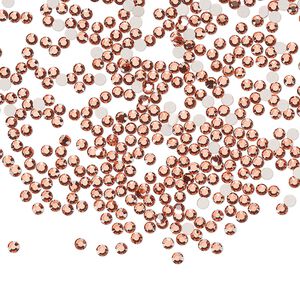 Flat back 144pk padparadscha foil back, Preciosa MAXIMA Czech crystal rhinestone 1.7-1.9mm chaton rose round SS5