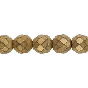 Hemalyke&trade; 1pkg1, matte electroplated faceted round bead 15.5-16 inch 10mm