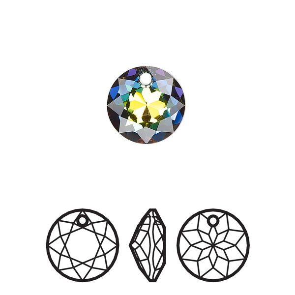 Drop 48pk crystal vitrail medium, Swarovski&reg; 10mm pendant classic cut 6430 image number 0