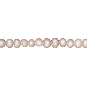 Pearl, White Lotus&trade;, cultured freshwater, mauve and peach, 4-4.5mm semi-round, B- grade, Mohs hardness 2-1/2 to 4. Sold per 15-1/2" to 16" strand.