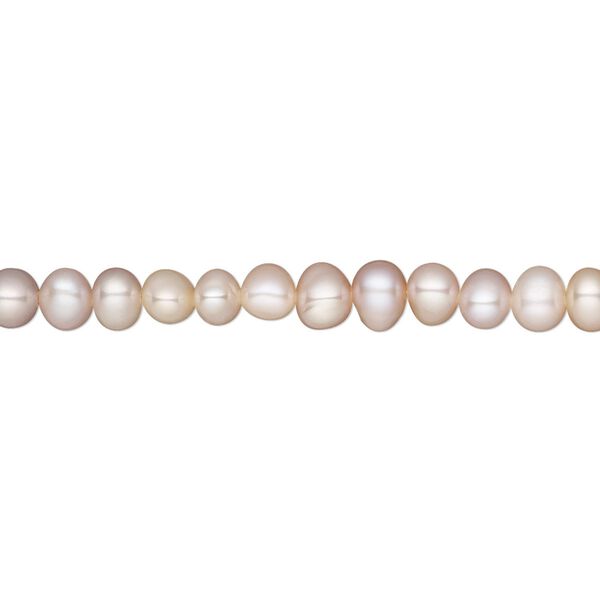 Pearl, White Lotus&trade;, cultured freshwater, mauve and peach, 4-4.5mm semi-round, B- grade, Mohs hardness 2-1/2 to 4. Sold per 15-1/2" to 16" strand. image number 0