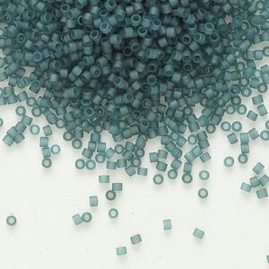 Seed bead, Delica&reg;, glass, pkg/7.5g, #11 round, translucent matte glazed luster Montana (DB-0387).