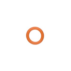 Component, Oh! Ring&trade;, silicone, orange, 12mm round with 8mm hole. Sold per pkg of 200.