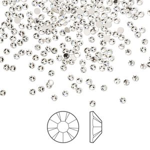 Flat back 1440pk crystal foil back, Preciosa MAXIMA Czech crystal rhinestone 1.7-1.9mm chaton rose round SS5