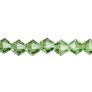 Bead 1pk transparent lime green, Celestial Crystal&reg; 8mm bicone 15.5-16 inch