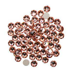 Flat back 1440pk rose peach foil back, Swarovski&reg; 3.8-4mm rose round SS16 2088