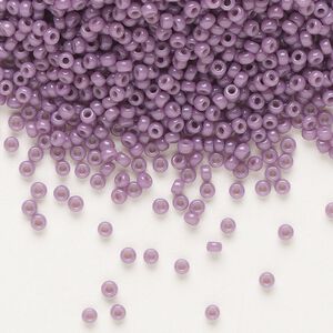 Seed bead, Miyuki, glass, pkg/250g, #11 rocaille, Duracoat&reg; opaque outside dyed dark orchid, (RR-4489).