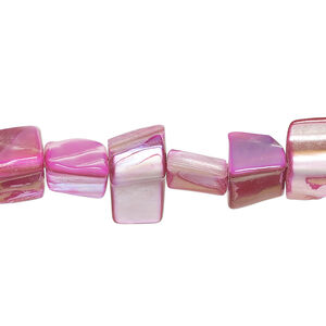 Mother-of-pearl shell 1pkg1, triangle tube bead 15 inch elderberry 6x6mm-14x9mm