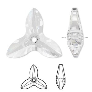 Focal 1pk crystal, Crystal Passions&reg; 40x36mm pendant orchid 6906