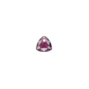 Drop 1pk amethyst, Crystal Passions&reg; 8mm pendant trilliant cut 6434