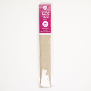 Canvas 1pkg1 cotton, 18x15mm 14-count rectangle, toast