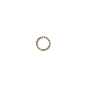 Jump ring 1pkg500 gold-plated, 7mm round, 20 gauge / 5.5mm inside diameter / brass / antique