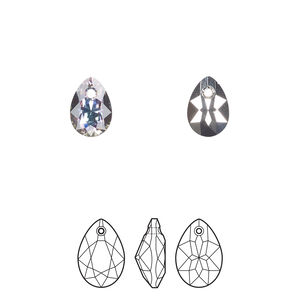 Drop 4pk crystal vitrail light P, Crystal Passions&reg; 9x6mm pendant pear cut 6433
