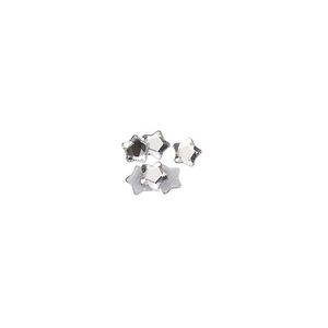 Flat back 6pk crystal foil back, Crystal Passions&reg; hotfix rhinestone 4mm star flower 3754
