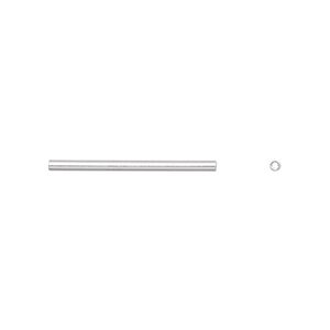 Bead 1pkg1troyoz sterling silver, 25x1.5mm tube