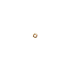 Jump ring 1pkg500 gold-plated, 3mm round, 20 gauge / 1.5mm inside diameter / brass
