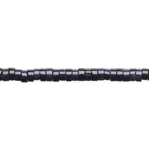 Bead, blue goldstone (glass) (man-made), 4x2mm heishi. Sold per 15-1/2" to 16" strand.