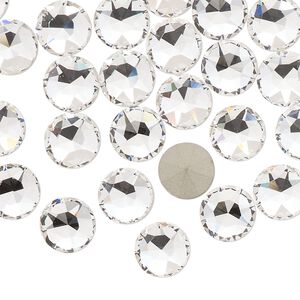 Round stone 144pk crystal clear foil back, Swarovski&reg; 8.16-8.41mm light round SS39 1098