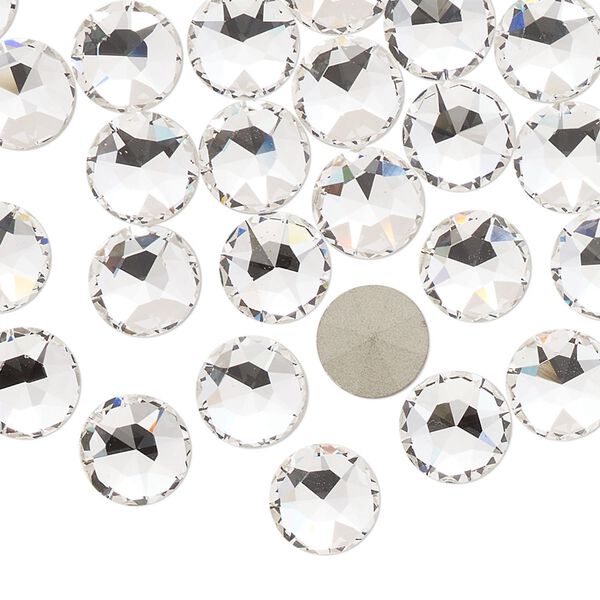 Round stone 144pk crystal clear foil back, Swarovski&reg; 8.16-8.41mm light round SS39 1098 image number 0