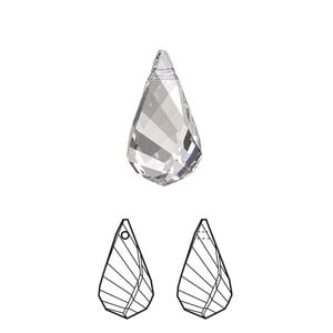 Drop 1pk crystal, Crystal Passions&reg; 18x10mm pendant helix 6020