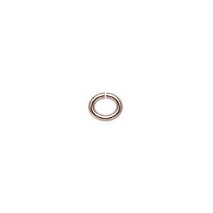 Jump ring 1pkg25 copper, 7x6mm oval, 16 gauge / 4.6x3.6mm inside diameter / clear-coated