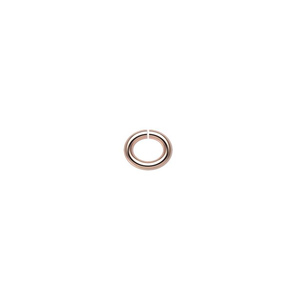 Jump ring 1pkg25 copper, 7x6mm oval, 16 gauge / 4.6x3.6mm inside diameter / clear-coated image number 0