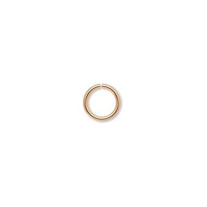 Jump ring 1pkg1000 gold-plated, 8mm round, 18 gauge / 6mm inside diameter / brass
