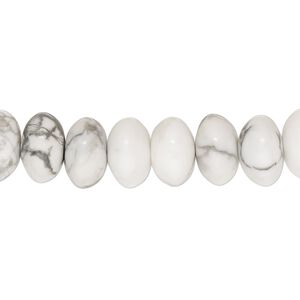 Howlite 1pkg1, rondelle bead natural 15.5-16 inch 10x6mm