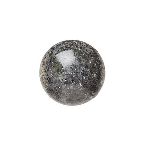 Black aventurine 1pkg1, round cab natural B grade, 20mm