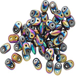 Hemalyke&trade; 1pkg50, electroplated oval bead 5x2mm