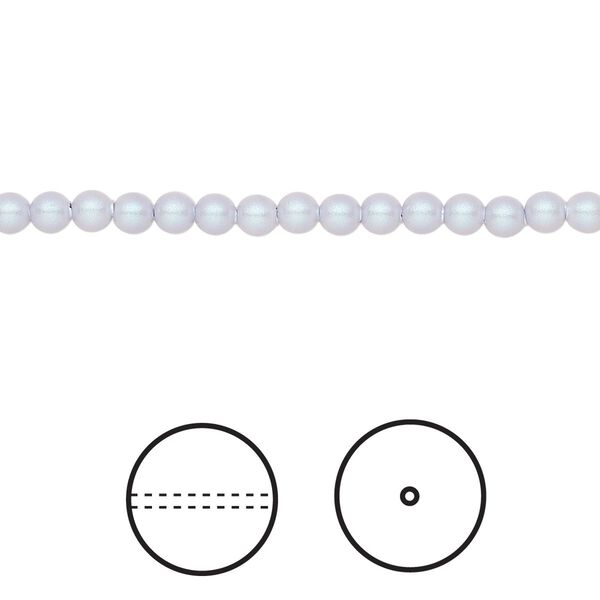 Pearl 1000pk iridescent dreamy blue, Swarovski&reg; 3mm round 5810 image number 0