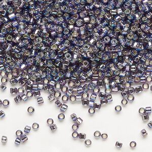 Seed bead, Dyna-Mites&trade;, glass, pkg/1/2kg, #11 round, translucent silver-lined rainbow purple, (71R:SR 11/0 SR).