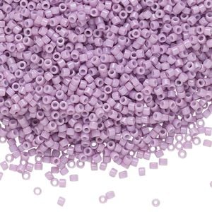 Seed bead, Delica&reg;, glass, pkg/50g, #11 round, Duracoat&reg; opaque outside dyed light thistle (DB-2136).